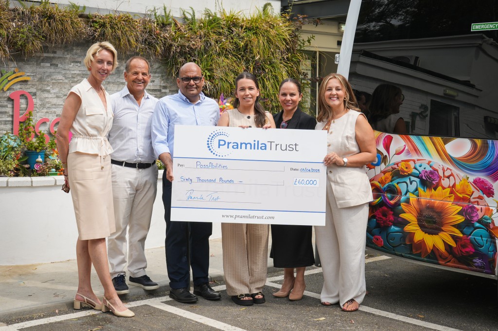 Pramila Trust cheque presentation to PossAbilities